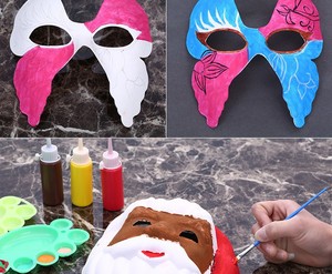 <span class=keywords><strong>Máscara</strong></span> de Papel Maché de Estilo de Dibujos Animados de Halloween, de Media Cara, Blanca, de Gato, <span class=keywords><strong>Zorro</strong></span>, o de Caballo, para Manualidades Infantiles - Product Image 6
