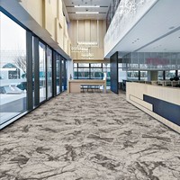 Dalles de moquette modernes en nylon tufté, antistatiques, effet granit, modulaires, qualité commerciale, à poils longs, épaisseur 10 mm, 100x100 cm, commande en gros