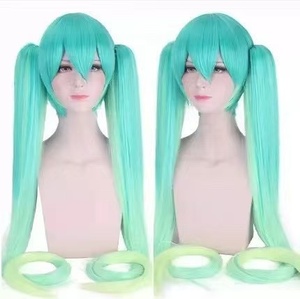 Nuevo Lanzamiento: Peluca de Fibra Sintética de Alta Temperatura, Larga, Lisa y Ondulada, con Red de Rosas, Doble Pinza, Azul <span class=keywords><strong>Miku</strong></span> <span class=keywords><strong>Cosplay</strong></span>, 180% de Densidad, para Halloween - Product Image 1