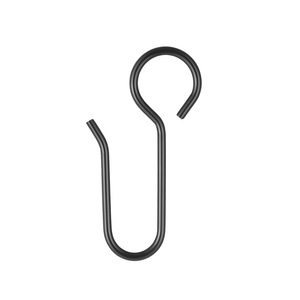 Cross-Border Direct Supply Solid Pattern 201 Stainless Steel <strong>Black</strong> Metal Curtain <strong>Hooks</strong> with Wire Ceiling Track Hanging System - Product Image 5
