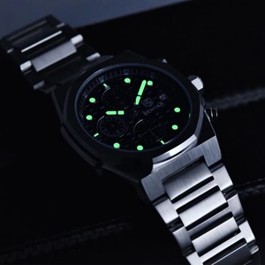 Benyar 5216 Multifunctional Men's Quartz <b>Watch</b> Stainless Steel Strap Alloy Case Chronometer 30M Waterproof Luminous Wristwatch - Product Image 6