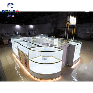 Chất lượng cao tùy chỉnh LED ánh sáng kiosk Showcase tùy chỉnh logo Nước hoa trang sức quang học Kính mát kiosk Mall kiosk thiết kế - Product Image 4