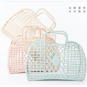 <span class=keywords><strong>Panier</strong></span> de rangement portatif creux en <span class=keywords><strong>plastique</strong></span> pour salle de bain pour <span class=keywords><strong>linge</strong></span> et <span class=keywords><strong>panier</strong></span> suspendu rose/bleu/beige en PE - Product Image 2
