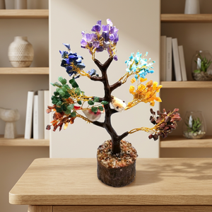 Árbol de Piedras Preciosas de los Siete Chakras Hecho a Mano con Pájaros, Piedra Curativa de Cristal, Feng Shui, Decoración para el Hogar, Arte Mineral Reiki - Product Image 1