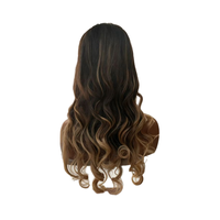 Cheveux brésiliens pour perruque à dentelle frontale ombrée, longue vague corporelle pour femmes, blond brun BLONDE, cheveux Remy, dentelle suisse