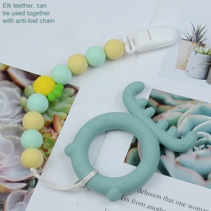 Offre Spéciale Doux <span class=keywords><strong>De</strong></span> Qualité Alimentaire sans BPA Elk Forme Bébé Jouet <span class=keywords><strong>De</strong></span> <span class=keywords><strong>Dentition</strong></span> Apaisant Bébé Anneau <span class=keywords><strong>De</strong></span> <span class=keywords><strong>Dentition</strong></span> En Silicone Poignet Mordeder - Product Image 3