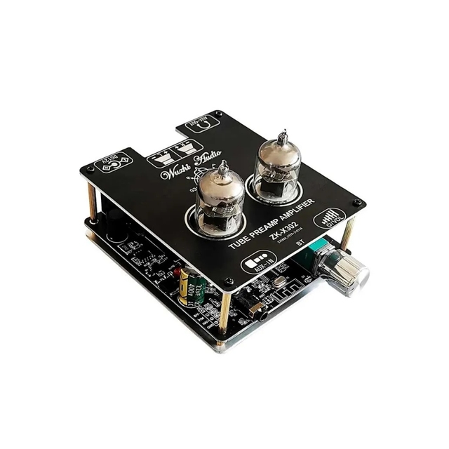 ZK-X302 30W+ 30W BT5.0 Audio Power Amplifier Board 6J1 Electronic Tube HIFI AUX Wuzhi Audio Precise Matching Free Power Supply