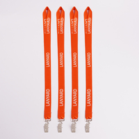 Vente en gros de lanière avec logo personnalisé avec longue sangle de cou porte-carte d'identité en nylon et polyester avec clip de sublimation pour une fixation facile