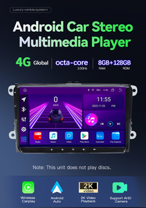 Radio de coche Android 14 DE 9 "para <span class=keywords><strong>VW</strong></span> Passat B6 B7 CC <span class=keywords><strong>T5</strong></span> Amarok Skoda Octavia2 Superb 2 Tiguan Seat Leon Jetta Caddy Golf 56 Multimedia - Product Image 2