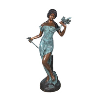 Statue de danseuse classique en bronze, sculpture de danseuse de ballet en cuivre moulé pour la décoration extérieure de villa, parc, jardin