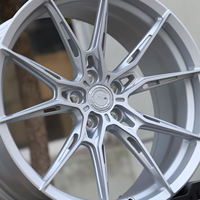 Jantes forgées Alpha, finition argent brossé, monobloc 10 branches fines, 5x112 pour Mercedes Classe C Audi A5