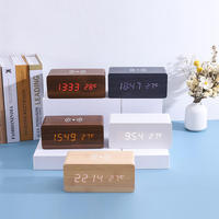 Réveil numérique minimaliste avec charge sans fil Qi, décoration de bureau, chambre, hôtel, température, calendrier, sérigraphie, cadeau