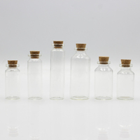 GL botol kaca Mini stoples kaca kecil dengan sumbat gabus kayu botol harapan kecil untuk pernikahan Baby Shower DIY kerajinan nikmat