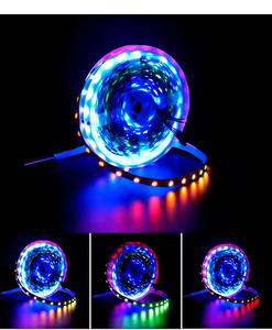 Tira de luces inteligente WS2811 RGBIC de 60 LED/M, tira de luz inteligente direccionable con control por aplicación de color de píxeles mágicos flexibles con clasificación IP30 de 1903 - Product Image 4