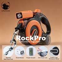 Laisse pour chien réfléchissante RockPro pour grands chiens, sangle de sécurité robuste avec poignée confortable pour les promenades nocturnes