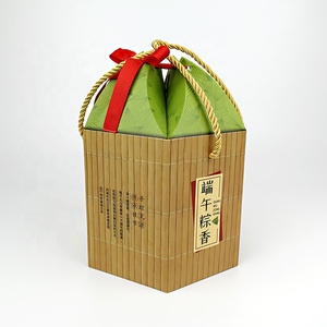 Caja de regalo de papel corrugado personalizada, para festival chino tradicional, dragón, barco, Festival <span class=keywords><strong>zongzi</strong></span> con mango y cinta - Product Image 1