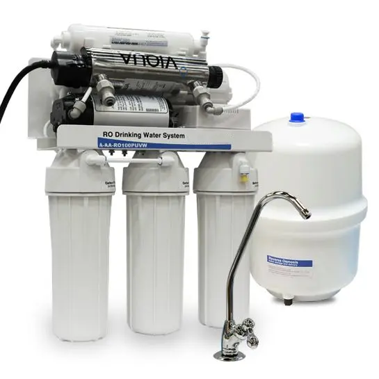 Sistema purificador de agua doméstico ro, Osmosis inversa de 7 etapas, compacto