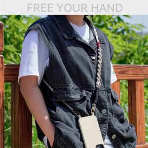 สายคล้องโทรศัพท์แบบปรับได้ ทำจากไนลอน งานแฮนด์เมด คุณภาพพรีเมียม สายยาว ป้องกันการสูญหาย ดีไซน์เรียบง่าย ทันสมัย สายคล้องโทรศัพท์แบบสะพายข้าง - Product Image 4