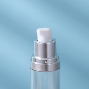 Bouteille de pompe sans air de luxe de bonne conception, argent mat et brillant, vente en gros - Product Image 5