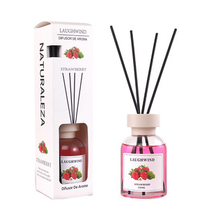 Laughwind Fruit Car Perfume Scented Reed Diffuser Set Glass BPA Free Alcohol Free Eco-Friendly Home <b>Air</b> <b>Freshener</b> - Product Image 1