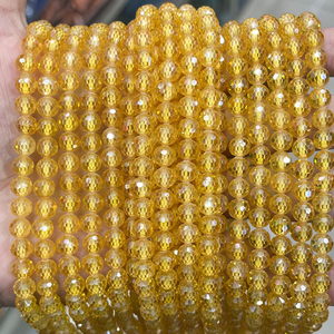 Cuentas redondas de circón facetadas de 2mm, 3mm y <span class=keywords><strong>4mm</strong></span> para pulsera, cuentas de piedra Natural brillante de circón facetado de piedras preciosas para la fabricación de joyas - Product Image 4