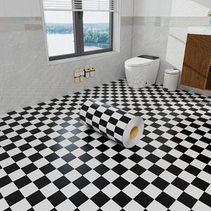 ORON DECP Low MOQ Peel and <strong>Stick</strong> <strong>Tile</strong> Pvc Vinyl Flooring Roll Home Decor Room Decoration Items Luxury Waterproof Vinyl Flooring - Product Image 1
