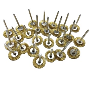 Hot Selling OEM Mini 25mm Brass <strong>Wire</strong> <strong>Brush</strong> Industrial/DIY Cleaning Tool Zinc-plated/304 Stainless Steel Handle for <strong>Rotary</strong> Tools - Product Image 3