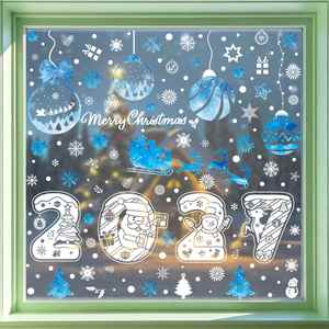 Autocollants en vinyle PVC imprimés sur mesure, impression UV, résistants à l'eau et imperméables, pelliculage brillant, amovibles, pour une utilisation de Noël - Product Image 1