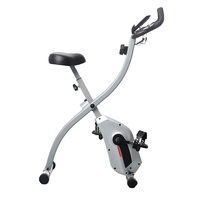 Bicicleta Estática Plegable y Portátil para Ejercicio en Casa, con Control de Frecuencia Cardíaca y Resistencia Ajustable