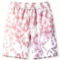 Shorts de bain pour hommes à imprimé plumes, 4 couleurs, noir, or/vert menthe, décontractés, séchage rapide, shorts de plage pour couple