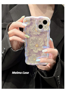 Funda para Teléfono con Pintura al Óleo de Flores Azules para iPhone 15 14 Pro Max 13 12 11 14 Plus, Funda Suave para Mujer - Product Image 3