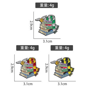 Sming Pins ชุดสะสมหนังสือสุดสร้างสรรค์เข็มกลัดเคลือบลายดอกไม้การ์ดห้องสมุดสุดโรแมนติก - Product Image 4