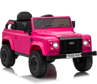 Voiture électrique pour enfant 12V, télécommande 2.4G, Land Rover Defender sous licence, avec poignée de poussée, pour enfants de 3 à 8 ans
