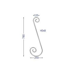 Composants en <span class=keywords><strong>fer</strong></span> <span class=keywords><strong>forgé</strong></span> Éléments forgés <span class=keywords><strong>Volutes</strong></span> plates en <span class=keywords><strong>fer</strong></span> <span class=keywords><strong>forgé</strong></span> - Product Image 2