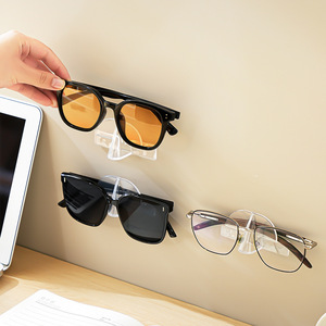 Transparent Wall Mounted Eyeglasses Holder Single Pack Anti Pressure Storage <b>Rack</b> For Sunglasses And <b>Glasses</b> Display - Product Image 1