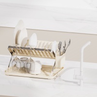 Nouveau design : Égouttoir à vaisselle pliable en X, grande capacité, multifonctionnel, avec évier et plateau