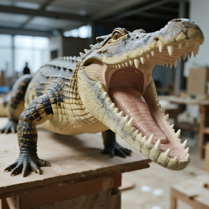 Gerçekçi yaşam boyutu Animatronic timsah hayvanat bahçesi sergi ve Safari parkı cazibe için hayvan modeli simüle - Product Image 1