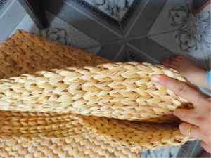 Durable Water Hyacinth <b>Table</b> <b>Runner</b> Heat Resistant Woven Straw Mat Eco Friendly Natural Fiber <b>Runner</b> for <b>Dining</b> Room and Bedroom - Product Image 4