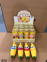 Jouet sensoriel anti-stress en forme de banane, fait main, à presser, avec expression amusante, prêt à être expédié