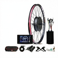Kit de conversion de vélo électrique 3000W 72V 80A 90km/h avec écran SW900, accélérateur à pouce, porte-bagages arrière et moteur brushless à installation centrale