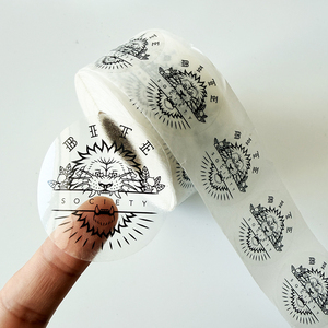Etiqueta Adhesiva Transparente Personalizada, Etiquetas Transparentes Brillantes, Etiqueta Adhesiva Impermeable, Etiqueta Circular Transparente para Embalaje - Product Image 4