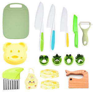 Juego <span class=keywords><strong>de</strong></span> 16 Piezas para Cortar Verduras y Frutas, Tabla <span class=keywords><strong>de</strong></span> Cortar Multifuncional Manual para Cocina, Guantes para Niños, Cuchillo para Frutas <span class=keywords><strong>de</strong></span> Plástico - Product Image 3