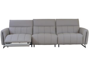 모던 럭셔리 가구 리클라이너 3+1인용 천연 가죽 조합 리클라이너 소파 세트 - Product Image 2