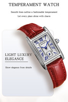 Reloj de Mujer Sanda 1116, Nuevo Modelo, Elegante Esfera Rectangular con Números Romanos, Analógico, Resistente al Agua 3BAR, Movimiento de Cuarzo para Negocios