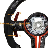 Volant LED pour BMW Série 2 3 5 X4 X3 M4 F30 F35 F31 F32 F10 F20 F18 F11 F07 M3 M5 E90 E46 Volant en fibre de carbone