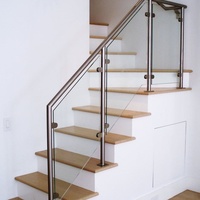 Balustrade en verre sans cadre en acier inoxydable, prix usine personnalisé, pour escalier, balcon, villa, jardin, résistant à la rouille, design moderne