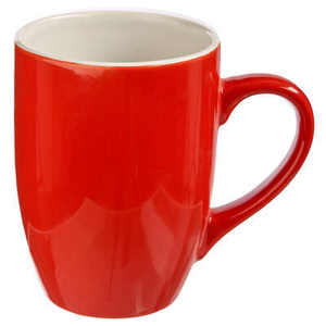 Taza de gres COLORAMA LINE con asa, 38 cl, roja - Product Image 1