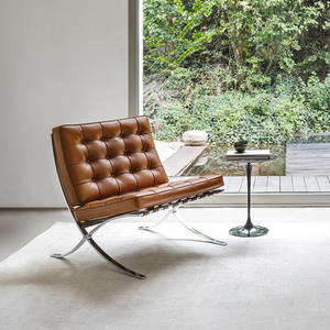 <span class=keywords><strong>Fauteuil</strong></span> en métal haut de gamme pour Barcelone, style nordique moderne minimaliste, pour la maison, le bureau, le salon de luxe, le balcon, la négociation et les loisirs - Product Image 4