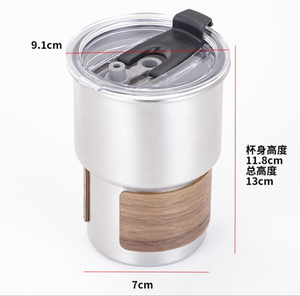 Vaso de Cerveza Aislado de Acero Inoxidable DF SUS 304 para Camping - Diseño Portátil de Una Sola Capa con Borde Enrollado - Product Image 3