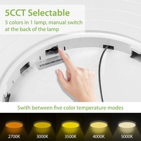 Spot lumineux Led rond en acier inoxydable avec inclinable, pour l'intérieur, 24/32W, montage en surface, sans panneau, 5CCT, nouvel arrivage